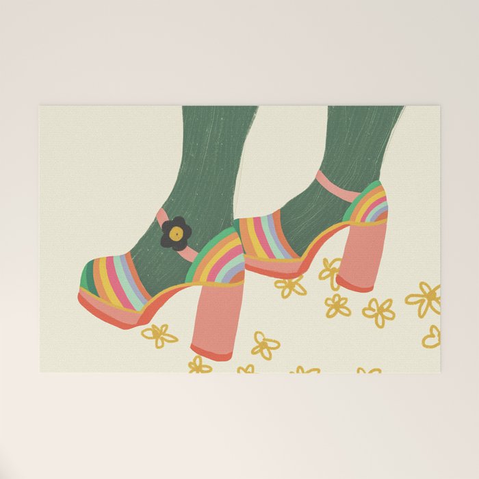 Rainbow walk feet Welcome Mat Gallery Image 1