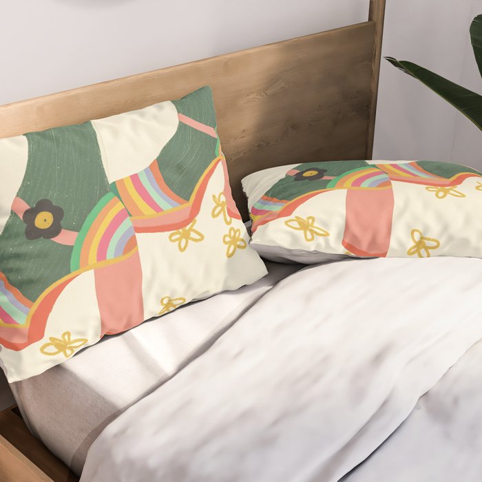 Rainbow walk feet Pillow Sham Gallery Image 2