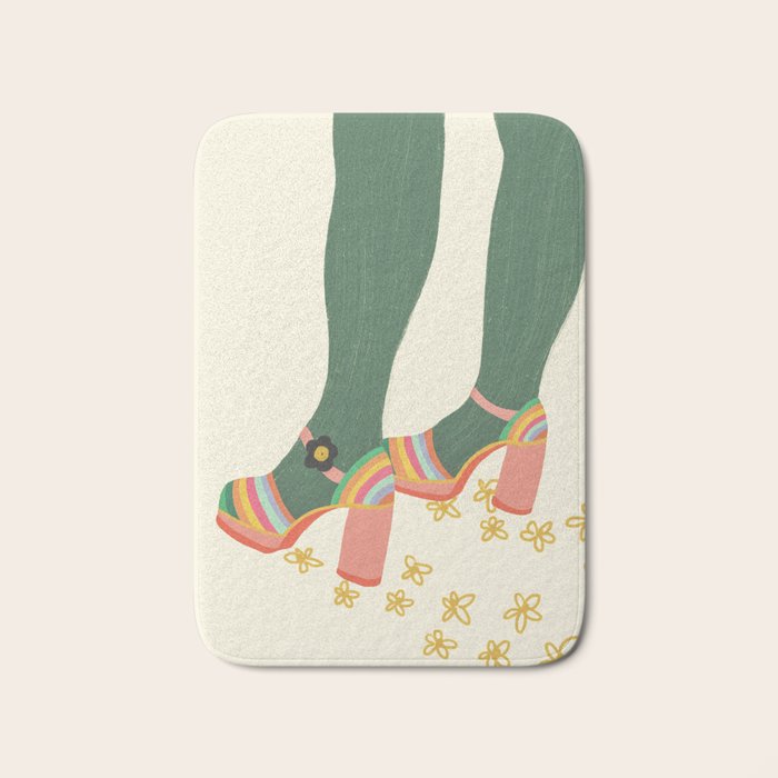 Rainbow walk feet Bath Mat Gallery Image 1