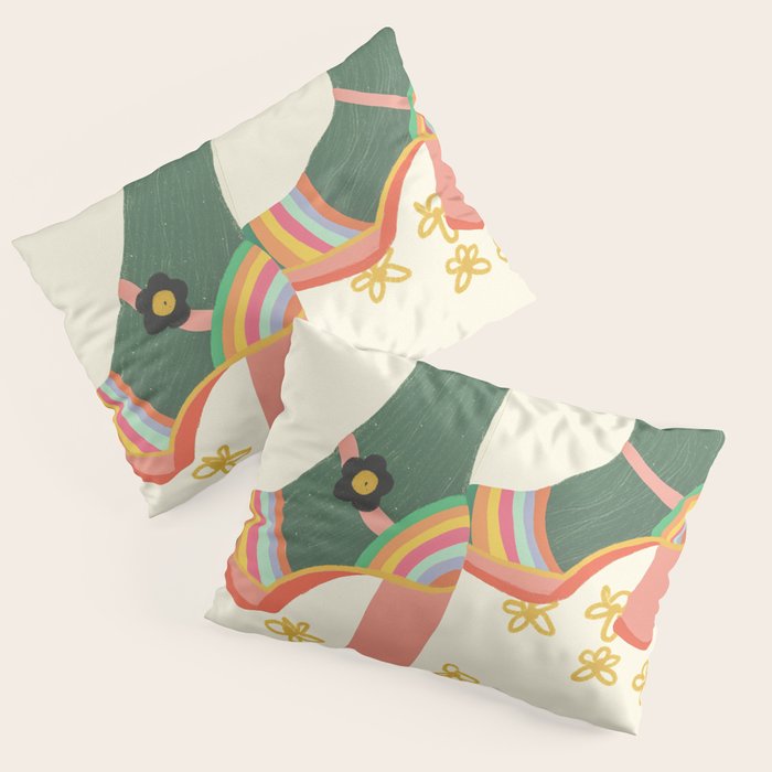 Rainbow walk feet Pillow Sham Gallery Image 1