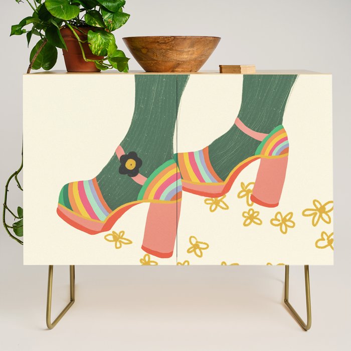 Rainbow walk feet Credenza Gallery Image 1