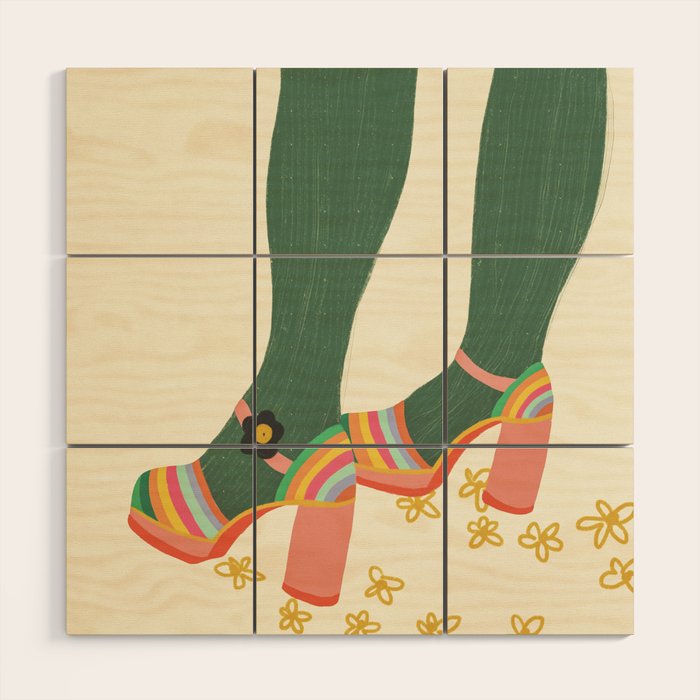 Rainbow walk feet Wood Wall Art Gallery Image 1
