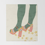 Rainbow walk feet Throw Blanket Gallery Image 2