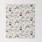 Cheers. Cheese and Wine Throw Blanket Gallery Image 2