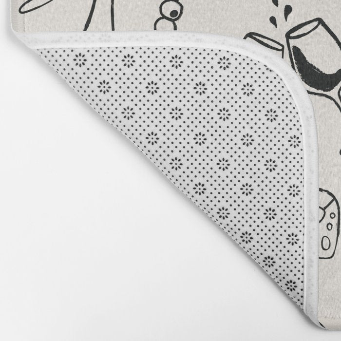 Cheers. Cheese and Wine Bath Mat Gallery Image 2