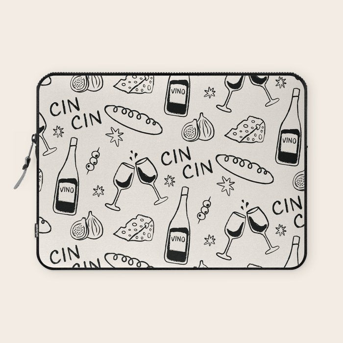 Cheers. Cheese and Wine Laptop Sleeve Gallery Image 1