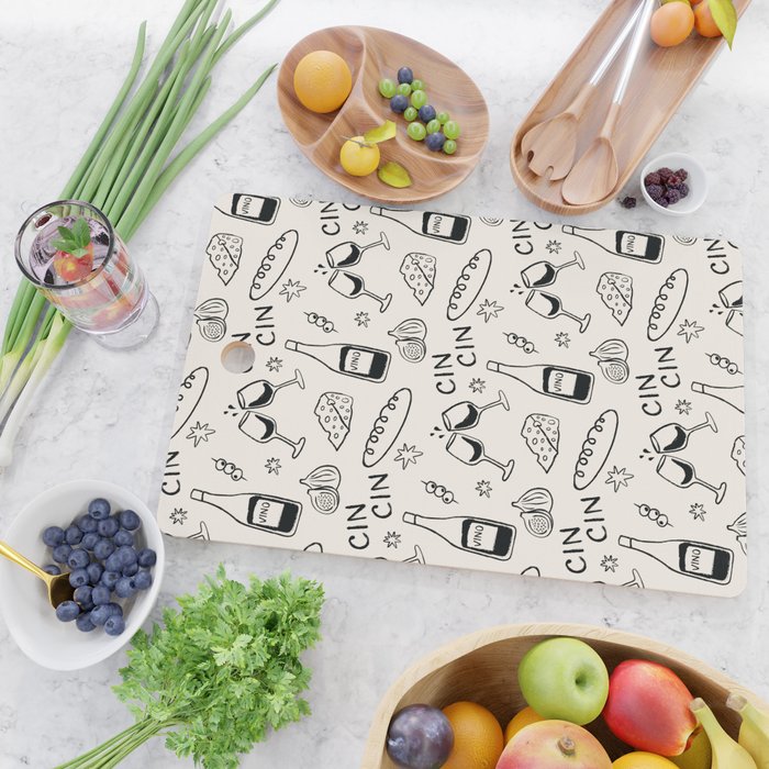 Cheers. Cheese and Wine Cutting Board Gallery Image 2