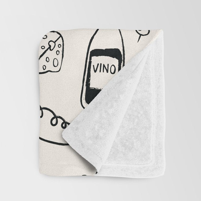 Cheers. Cheese and Wine Throw Blanket Gallery Image 3