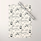 Cheers. Cheese and Wine Wrapping Paper Gallery Image 1