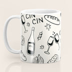 Cheers. Cheese and Wine Coffee Mug Gallery Image 3