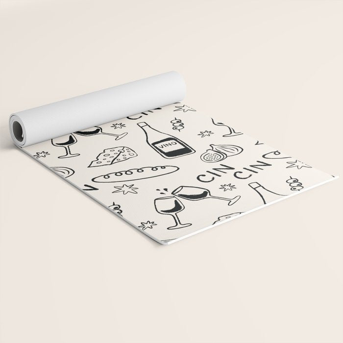 Cheers. Cheese and Wine Yoga Mat Gallery Image 2