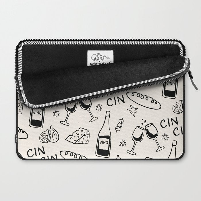 Cheers. Cheese and Wine Laptop Sleeve Gallery Image 2