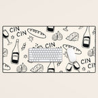 Cheers. Cheese and Wine Desk Mat Gallery Image 1
