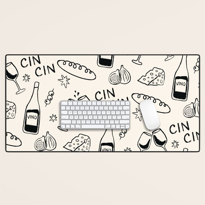 Cheers. Cheese and Wine Desk Mat Gallery Image 1