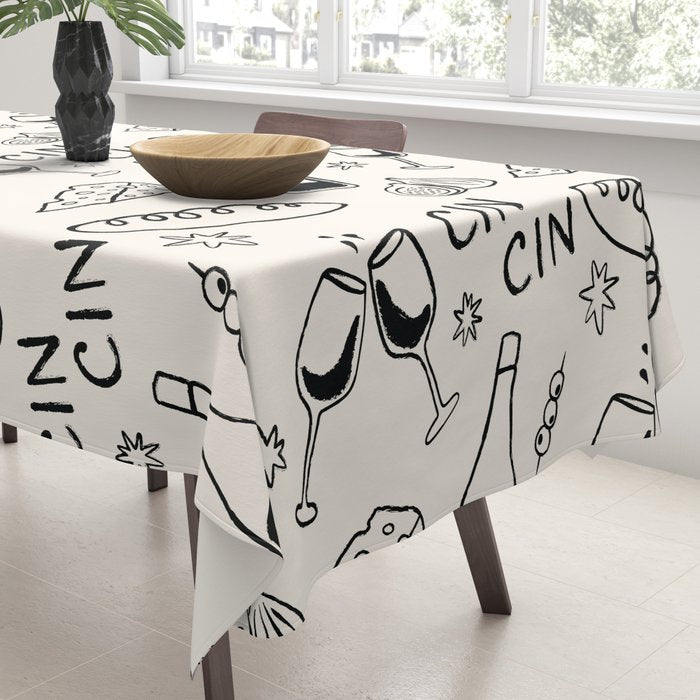 Cheers. Cheese and Wine Tablecloth Gallery Image 3