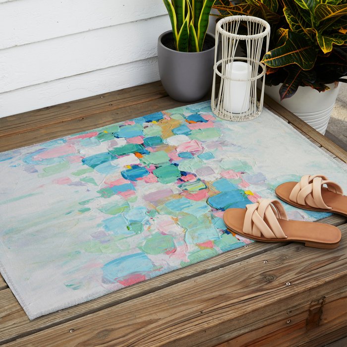 Amoebic Party No. 5 Outdoor Rug Gallery Image 2