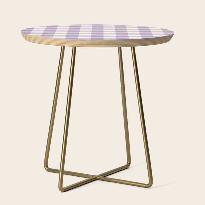 Lavender Gingham Side Table Gallery Image 1