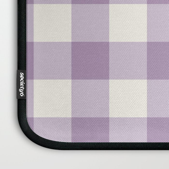 Lavender Gingham Laptop Sleeve Gallery Image 3