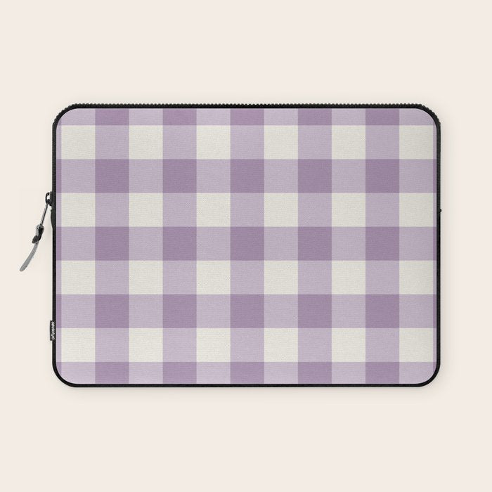 Lavender Gingham Laptop Sleeve Gallery Image 1
