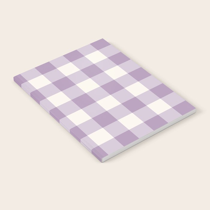 Lavender Gingham Notebook Gallery Image 1