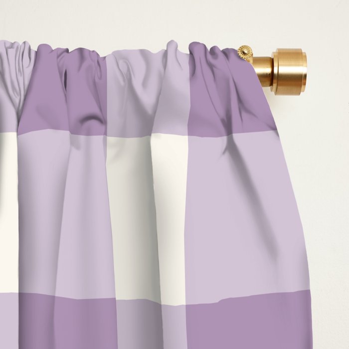 Lavender Gingham Window Curtain Gallery Image 2