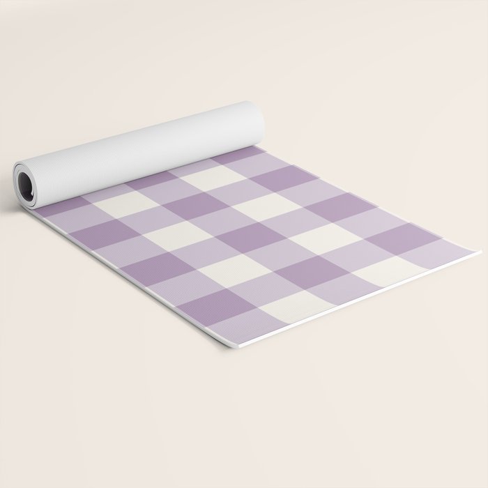 Lavender Gingham Yoga Mat Gallery Image 2