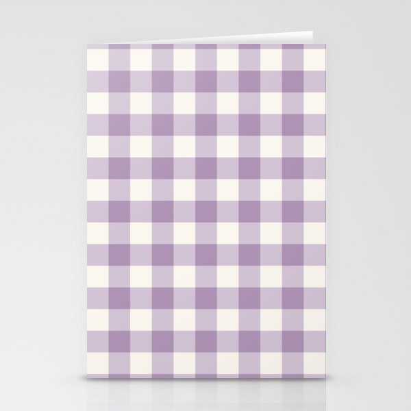 Lavender Gingham Stationery Card Gallery Image 2