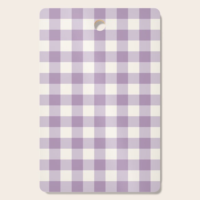 Lavender Gingham Cutting Board Gallery Image 1