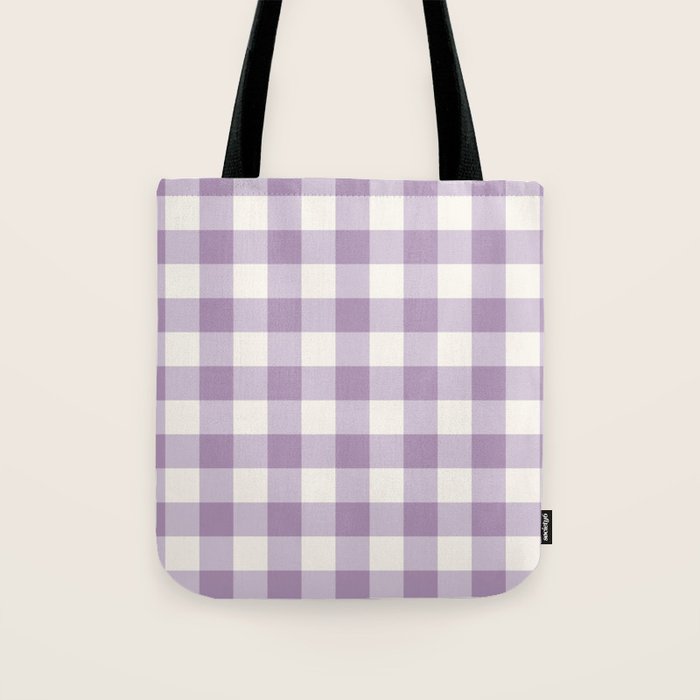 Lavender Gingham Tote Bag Gallery Image 1