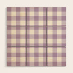 Lavender Gingham Wood Wall Art Gallery Image 1