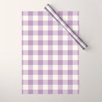 Lavender Gingham Wrapping Paper Gallery Image 1