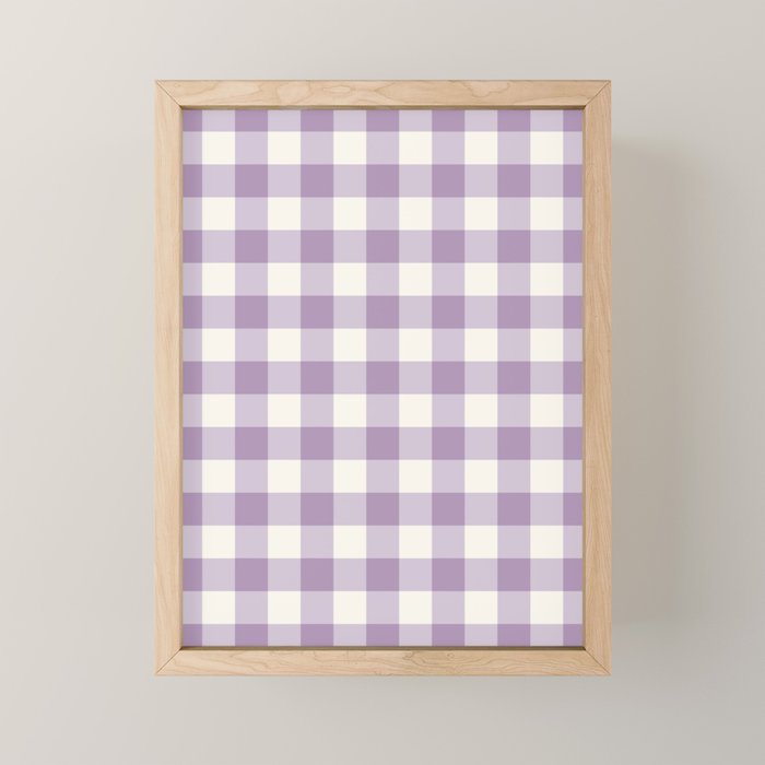 Lavender Gingham Mini Art Print Gallery Image 1