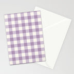 Lavender Gingham Stationery Card Gallery Image 2