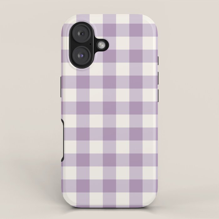 Lavender Gingham Iphone Case