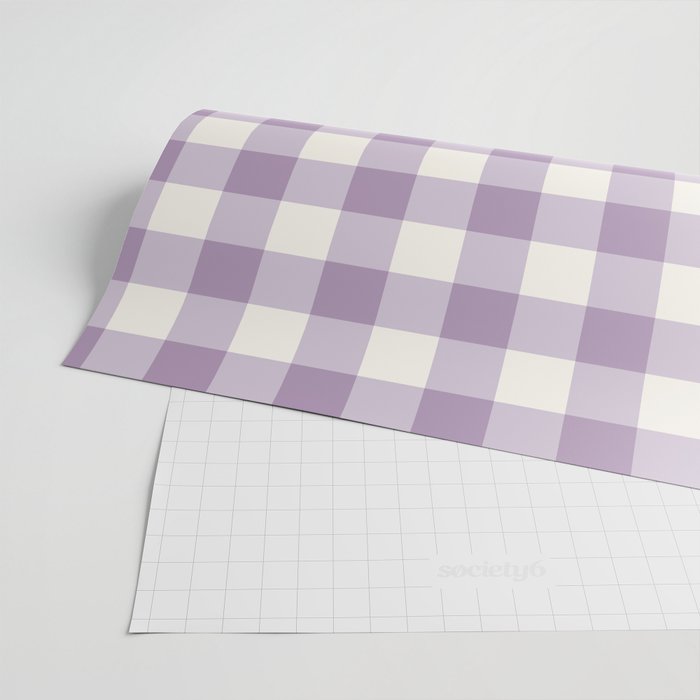 Lavender Gingham Wrapping Paper Gallery Image 2