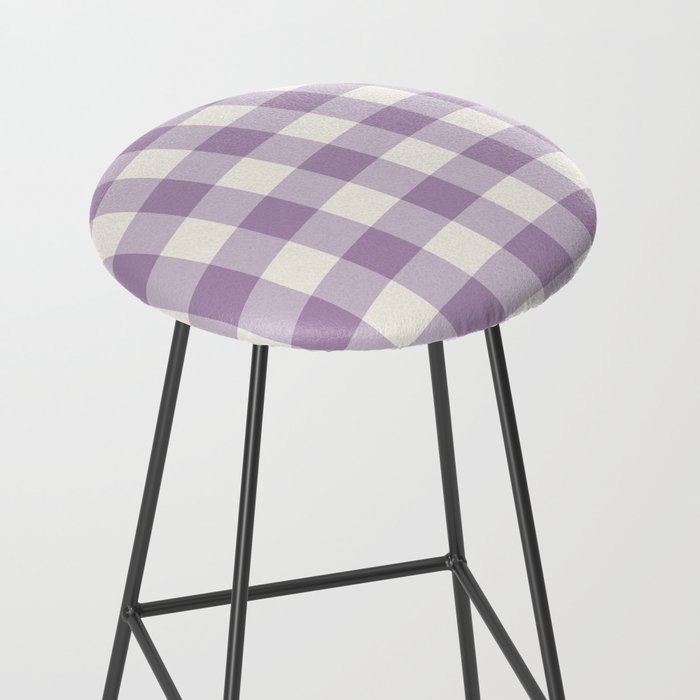 Lavender Gingham Stool Gallery Image 2