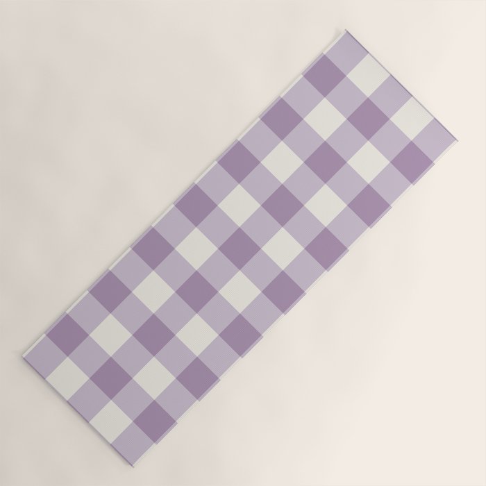 Lavender Gingham Yoga Mat Gallery Image 1