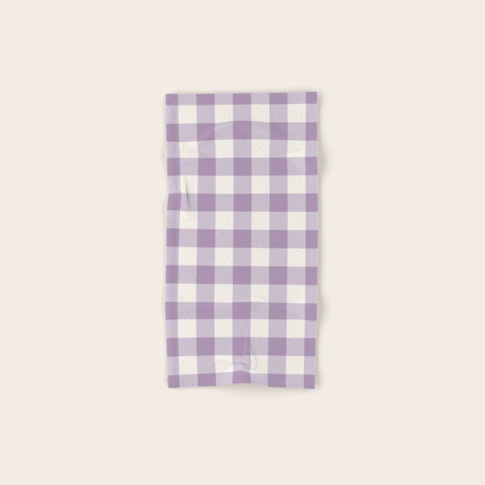 Lavender Gingham Bath Towel Gallery Image 1