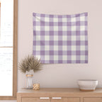 Lavender Gingham Wall Tapestry Gallery Image 2