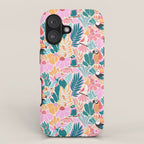 Joyful Jungle Birds In The Happy Pastel Tropics iPhone Case Gallery Image 1