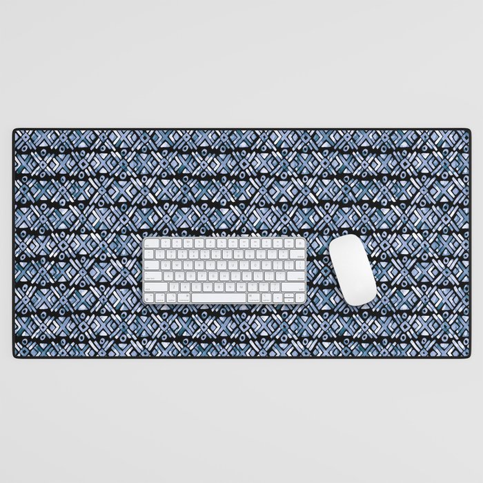 Sonoran Stripe - Indigo Desk Mat Gallery Image 1