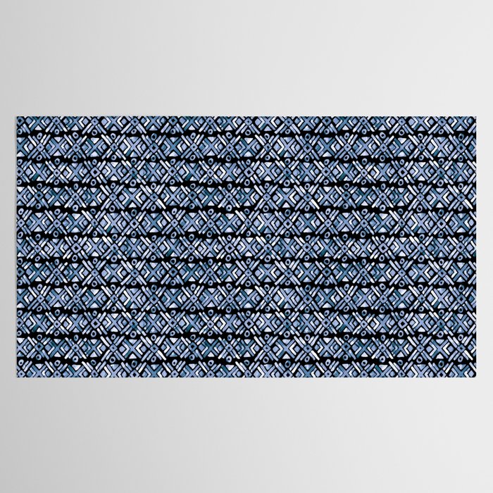 Sonoran Stripe - Indigo Tablecloth Gallery Image 2
