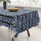 Sonoran Stripe - Indigo Tablecloth Gallery Image 3