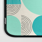 Mid-Century Geometrics Aqua Blue Teal Pattern Laptop Sleeve Gallery Image 3