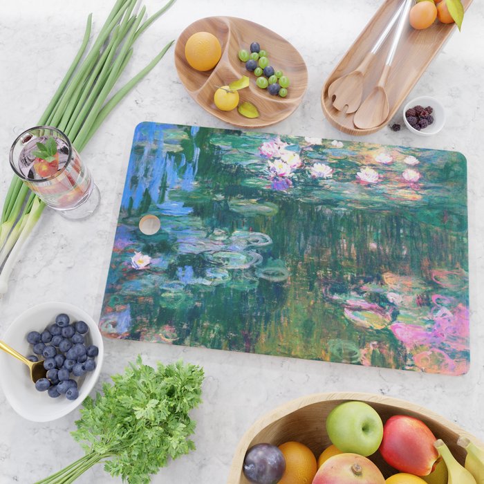 water lilies : Monet Cutting Board Gallery Image 2