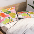 Pastelchio, Pastel Floral Botanical Spring, Flowers Blush Blossom Pink Garden Painting, Bohemian Chic Subdued Nature Plants Pillow Sham Gallery Image 2