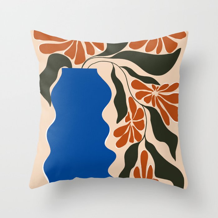 Tropical flower pot Throw Pillow Gallery Image 6