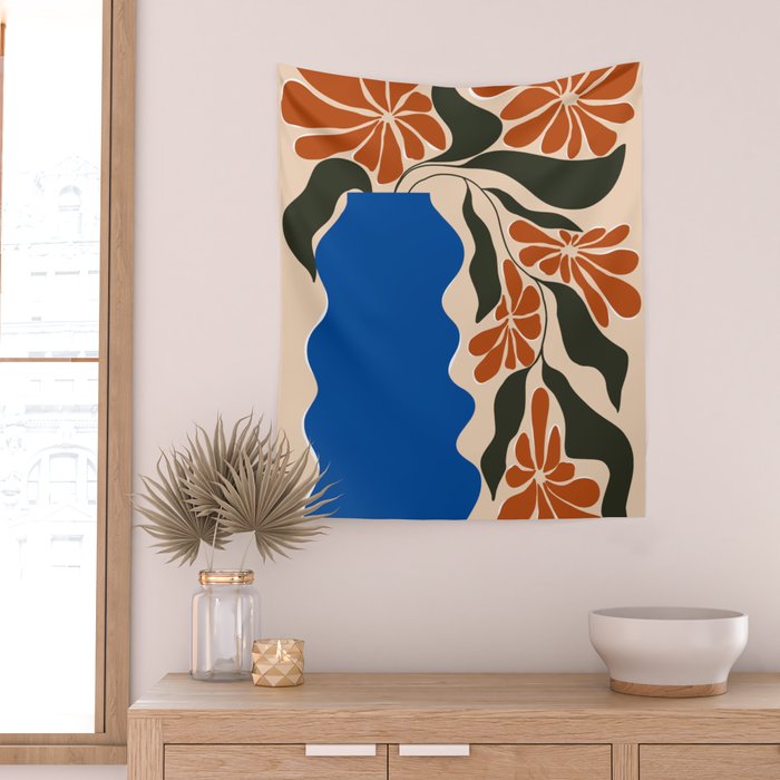 Tropical flower pot Wall Tapestry Gallery Image 2