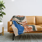 Tropical flower pot Throw Blanket Gallery Image 1