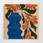 Tropical flower pot Wood Wall Art Gallery Image 1